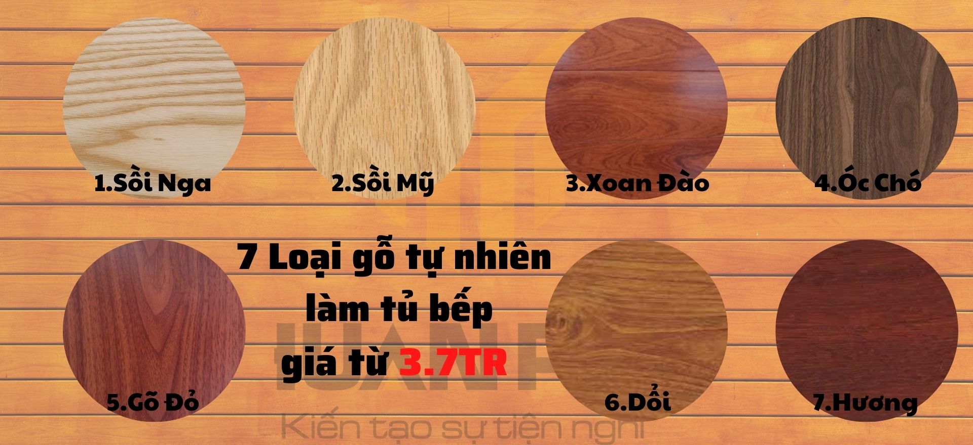 7 loại gỗ làm tủ bếp cao cấp